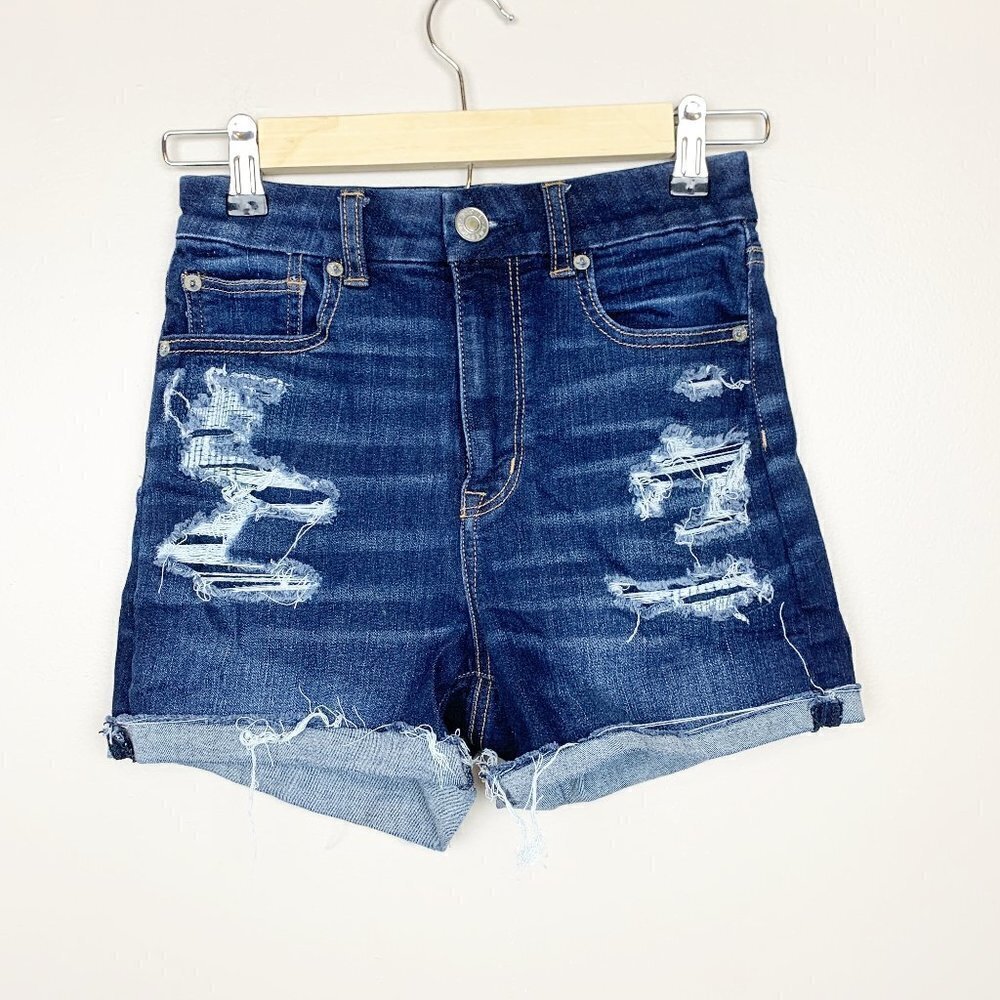 American Eagle Curvy Hi-Rise Shortie Shorts Size 0